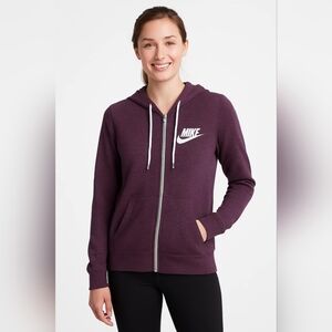 Nike Women's Dark Purple Hoodie Size Small